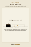 Meat Rabbits diagram — Animal Guide from Holly's Homestead