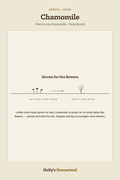 Chamomile diagram — Grow Guide from Holly's Homestead