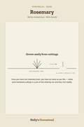 Rosemary diagram — Grow Guide from Holly's Homestead