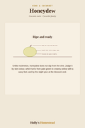 Honeydew diagram — Grow Guide from Holly's Homestead