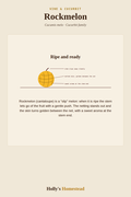 Rockmelon diagram — Grow Guide from Holly's Homestead