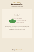 Watermelon diagram — Grow Guide from Holly's Homestead
