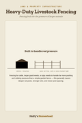 Heavy-Duty Livestock Fencing diagram — How-To Guide from Holly's Homestead