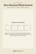 Non-Chemical Weed Control diagram — How-To Guide from Holly's Homestead