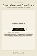 Green Manures & Cover Crops diagram — How-To Guide from Holly's Homestead